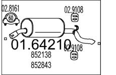 Zadní tlumič výfuku MTS 01.64210