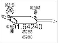 Zadní tlumič výfuku MTS 01.64240