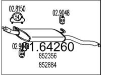 Zadní tlumič výfuku MTS 01.64260