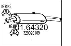 Zadní tlumič výfuku MTS 01.64320