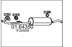 Zadní tlumič výfuku MTS 01.64350