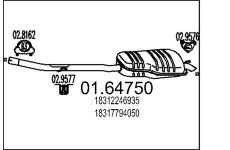 Zadní tlumič výfuku MTS 01.64750