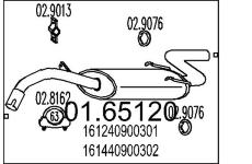 Zadní tlumič výfuku MTS 01.65120