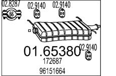 Zadní tlumič výfuku MTS 01.65380
