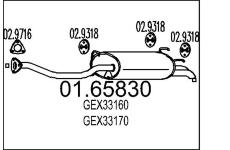 Zadní tlumič výfuku MTS 01.65830
