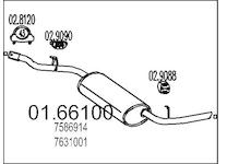 Zadní tlumič výfuku MTS 01.66100