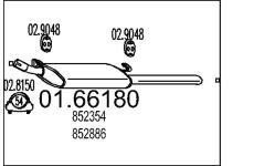 Zadní tlumič výfuku MTS 01.66180
