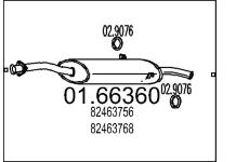 Zadní tlumič výfuku MTS 01.66360
