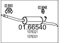 Zadní tlumič výfuku MTS 01.66540
