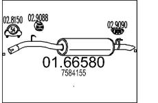 Zadní tlumič výfuku MTS 01.66580