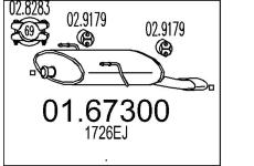 Zadní tlumič výfuku MTS 01.67300