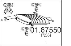 Zadní tlumič výfuku MTS 01.67550