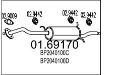 Zadní tlumič výfuku MTS 01.69170
