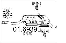 Zadní tlumič výfuku MTS 01.69390