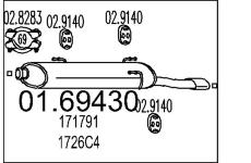 Zadní tlumič výfuku MTS 01.69430
