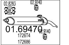 Zadní tlumič výfuku MTS 01.69470
