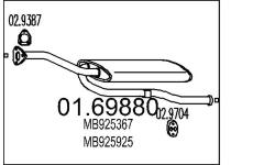 Zadní tlumič výfuku MTS 01.69880