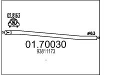 Výfuková trubka MTS 01.70030