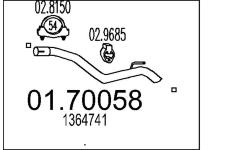Výfuková trubka MTS 01.70058
