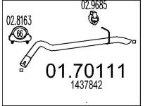 Výfuková trubka MTS 01.70111