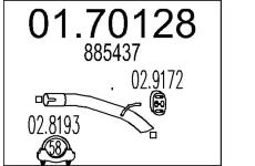 Výfuková trubka MTS 01.70128