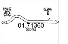 Výfuková trubka MTS 01.71360