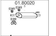 Střední tlumič výfuku MTS 01.80020