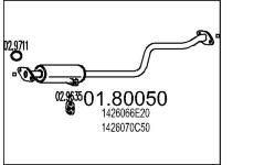Střední tlumič výfuku MTS 01.80050