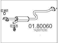 Střední tlumič výfuku MTS 01.80060