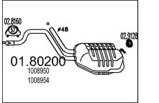Střední tlumič výfuku MTS 01.80200