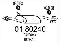 Střední tlumič výfuku MTS 01.80240
