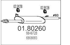 Střední tlumič výfuku MTS 01.80260
