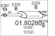 Střední tlumič výfuku MTS 01.80280