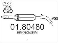 Střední tlumič výfuku MTS 01.80480