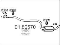 Střední tlumič výfuku MTS 01.80570