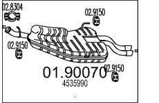 Zadní tlumič výfuku MTS 01.90070
