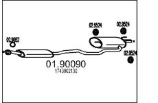 Zadní tlumič výfuku MTS 01.90090