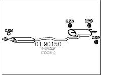 Zadní tlumič výfuku MTS 01.90150