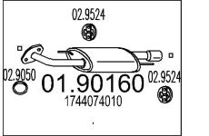 Zadni tlumic vyfuku MTS 01.90160