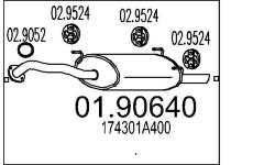 Zadní tlumič výfuku MTS 01.90640