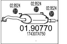 Zadni tlumic vyfuku MTS 01.90770