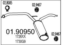 Zadni tlumic vyfuku MTS 01.90950
