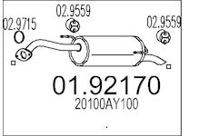 Zadní tlumič výfuku MTS 01.92170