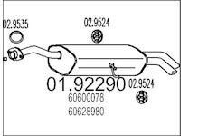 Zadní tlumič výfuku MTS 01.92290