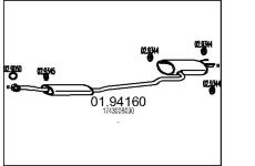 Zadní tlumič výfuku MTS 01.94160