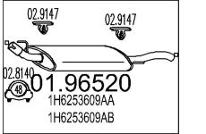 Zadní tlumič výfuku MTS 01.96520