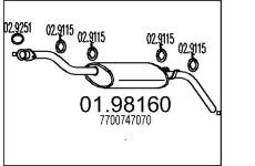 Zadní tlumič výfuku MTS 01.98160