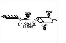 Zadní tlumič výfuku MTS 01.98480