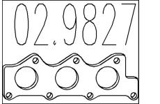 Těsnění, výfuková trubka MTS 02.9827