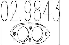 Těsnění, výfuková trubka MTS 02.9843